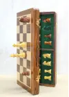 Mıknatıs Taşlı Ahşap Katlanabilir Kutulu Satranç Oyunu 40 Cm