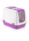 Mikopet Büyük Kapalı Kedi Tuvaleti Mor