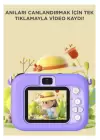 Mini 1080p Hd Çocuk Kamera Dijital Fotoğraf Makinesi 2.0 Inç Ekran 5 Adet Oyun Mor