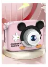 Mini 1080p Hd Çocuk Kamera Dijital Fotoğraf Makinesi 2.0 Inç Ekran 5 Adet Oyun Pembe