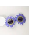 Mor Renk Papatya Şekilli Parti Gözlüğü 18x10 Cm