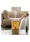 Mum Işığı Görünümlü Taşınabilir 125ml Kapasiteli Işıklı Aroma Yayıcı Hava Nemlendirici