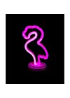 Neon Işıklı Flamingo Yazılı Masa Gece Lambası