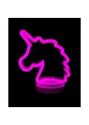 Neon Işıklı Unicorn Masa Gece Lambası