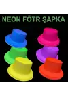 Neon Partisi Pembe Renk Plastik Fötr Şapka