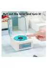 Nostalji Mini Plak Görünümlü Radyolu Bluetooth Hoparlör 3d Ses Dalgası Retro Müzik Plak Beyaz