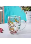 Orjinal Kurutulmuş Çiçekli Kupa Bardak
