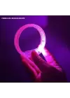 Pembe Led Işıklı Baskı Yapılabilen Pilli Bileklik Bilezik 1,5 Cm Genişlik