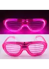 Pembe Led Işıklı Parti Gözlüğü - Neon 3 Modlu