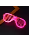 Pembe Led Işıklı Parti Gözlüğü - Neon 3 Modlu