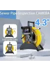 Profosyonel Ekranlı Kameralı 30 Metre Fiber Kablo Yılan Endoskop Kameralı Hafıza Kart Girişli Kuyu, Sondaj, Kanalizyasyon Kamerası 8 Mm 4.3 Inc