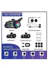 Q18 Motosiklet Kask Kulaklık Intercom Işıklı 2 Eşleşme Özellikli 1000 Mah