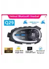 Q29 Motosiklet Kask Bluetooth Kulaklık Eşleşmeli 1080p Kamera Geniş Açı Su Geçirmez Intercom