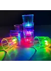 Renkli Led Parlayan Fiber Optik Glow Işıklı Bardak 5,5 X 5,5 Cm 1 Adet