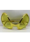 Retro Gözlük - 80 Li 90 Lı Yıllar Parti Gözlüğü Gold Renk 8x13 Cm