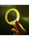 Sarı Led Işıklı Baskı Yapılabilen Pilli Bileklik Bilezik 1,5 Cm Genişlik
