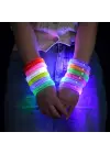 Sarı Led Işıklı Baskı Yapılabilen Pilli Bileklik Bilezik 1,5 Cm Genişlik
