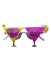 Sarı Pembe Renk Martini Parti Gözlüğü