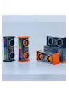 Şeffaf Mecha Müzik Tws Stereo Rgb İşıklı Hoparlör Kablosuz Bluetooth 5.0 Taşınabilir Hoparlör V9