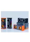 Şeffaf Mecha Müzik Tws Stereo Rgb İşıklı Hoparlör Kablosuz Bluetooth 5.0 Taşınabilir Hoparlör V9