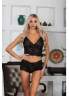 Siyah Bralet Dantelli Sütyen Takım 2 Li - 6510