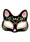 Süet Pembe Sarı Kedi Maskesi
