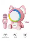 Taşınabilir Rgb Işılı Sevimli Figürlü Mikrofonlu Karaoke Bluetooth Hoparlör