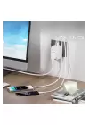 Tekli Yüksek Voltaj Korumalı Duvar Prizi 2x Type-c 1x Usb Çıkışlı Priz Grup Priz Çoğaltıcı Siyah