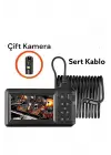 Vtn-008 Ekranlı Çift Kameralı 10 Mt Sert Kablo Yılan Endoskop Kamera 8 Mm 4.3 Inc