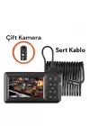 Vtn-093 Ekranlı Çift Kameralı 30 Metre Sert Kablo Yılan Endoskop Kamera 8 Mm 4.3 Inc