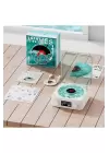 Waves Nostalji Plak Görünümlü Bluetooth Hoparlör 3d Ses Dalgası Retro Müzik Plak Mavi