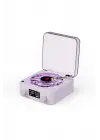 Waves Nostalji Plak Görünümlü Bluetooth Hoparlör 3d Ses Dalgası Retro Müzik Plak Mor