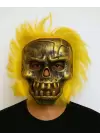 Wild Skull - Bakır Kafatası Sarı Saçlı İskelet Maske