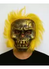Wild Skull - Bakır Kafatası Sarı Saçlı İskelet Maske