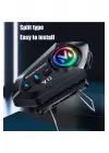 Y12  Motor Kask Kulaklık Rgb Modlu Radyolu Motosiklet Kulaklık 5.3 Bluetooth Intercom