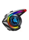 Y21 Rgb Işık Efektli Intercom Bluetooth Motosiklet Kask Kulaklığı Intercom Kulaklık