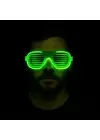 Yeşil Led Işıklı Parti Gözlüğü – Neon Glow Şerit Gözlük 3 Modlu