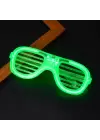 Yeşil Led Işıklı Parti Gözlüğü – Neon Glow Şerit Gözlük 3 Modlu