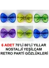 Yeşilçam Retro Parti Gözlükleri 6 Adet