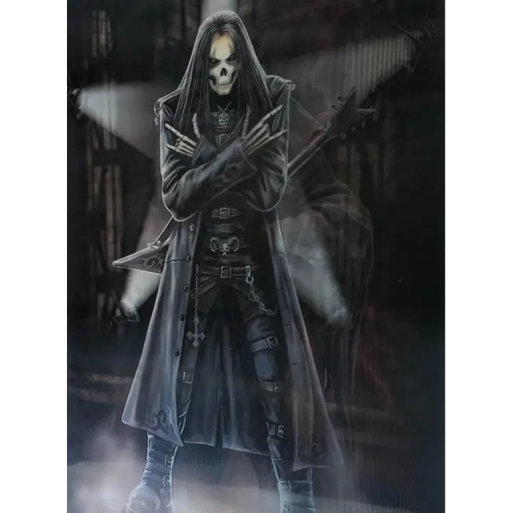 3 Boyutlu Resim 3 Farklı Resim Değişenli Kuru Kafa Tablosu 30x40 Cm