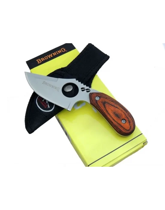 087 Yüzme Kamp Bıçak 16 Cm - Ahşap Sap, Özel Kılıflı