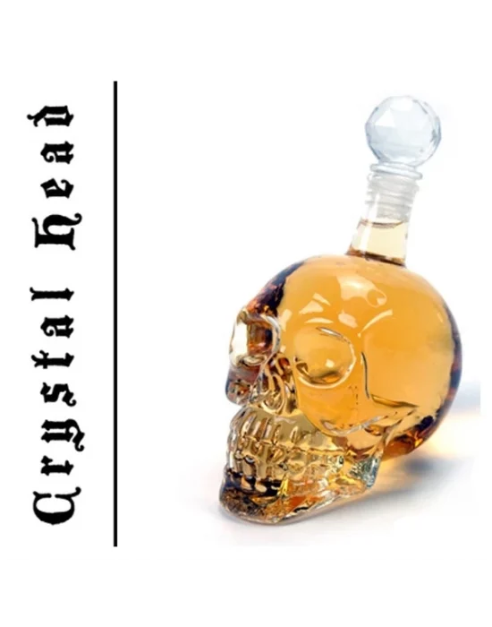 1000 Ml Crystal Head Kuru Kafa İçki Şişesi