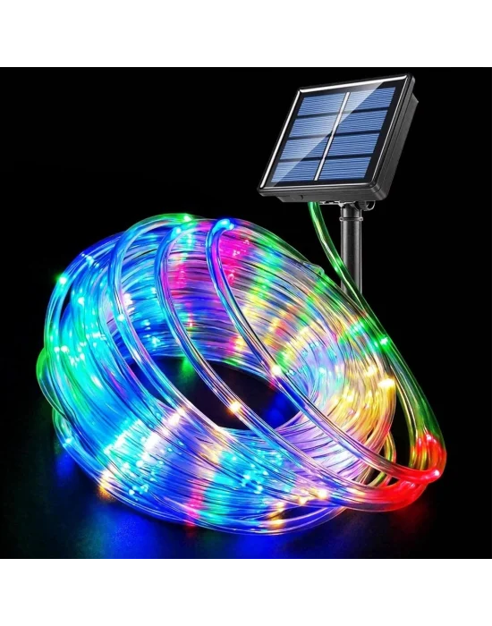 10m 100 Led Solar Led Işık Rgb