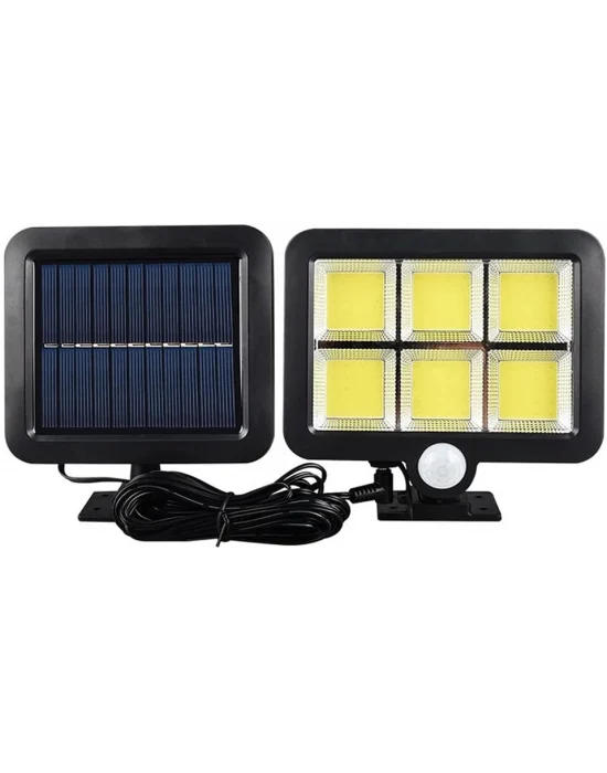 120 Cob Led Solar Panelli 3 Modlu Duvar Lambası Mz-302