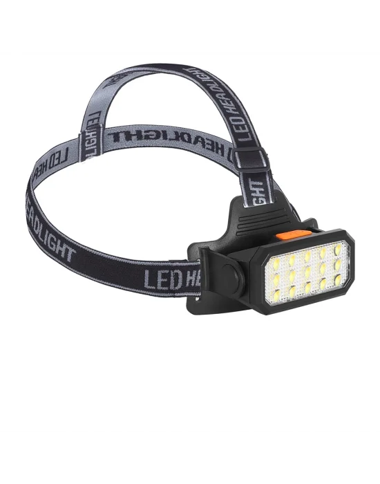 15 Ledli Sarı / Beyaz Şarjlı Kafa Lambası  Wt-652