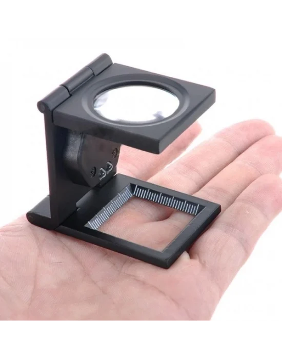 25x25 Mm Full Çelik Kaplı Katlamalı Büyüteç Th9005b