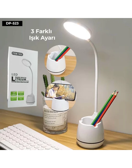 3 Modlu Kıvrımlı Bükülebilir Masa Lambası