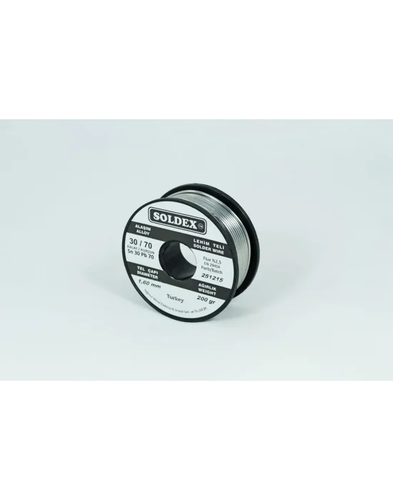 30-70 Lehim Teli 200 Gr 1,6 Mm Sn:30 - Pb:70