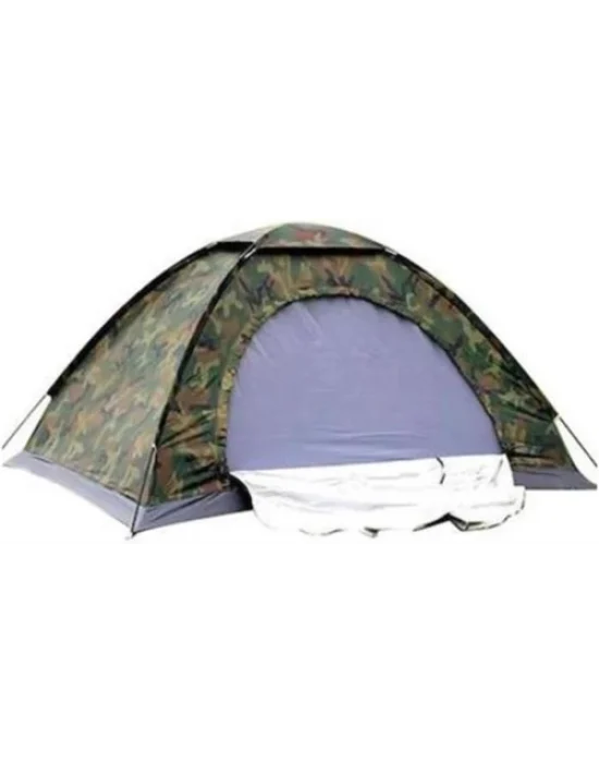 4 Kişilik Kamuflaj Desenli Kolay Kurulumlu Kamp Çadırı