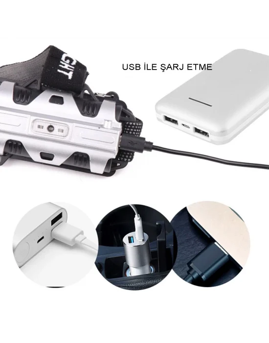 4 Modlu Sensörlü Şarjlı  Güçlü Kafa Lambası  Wt-248